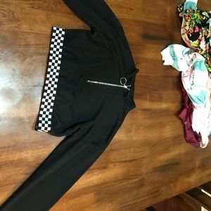 cropped long sleeve set